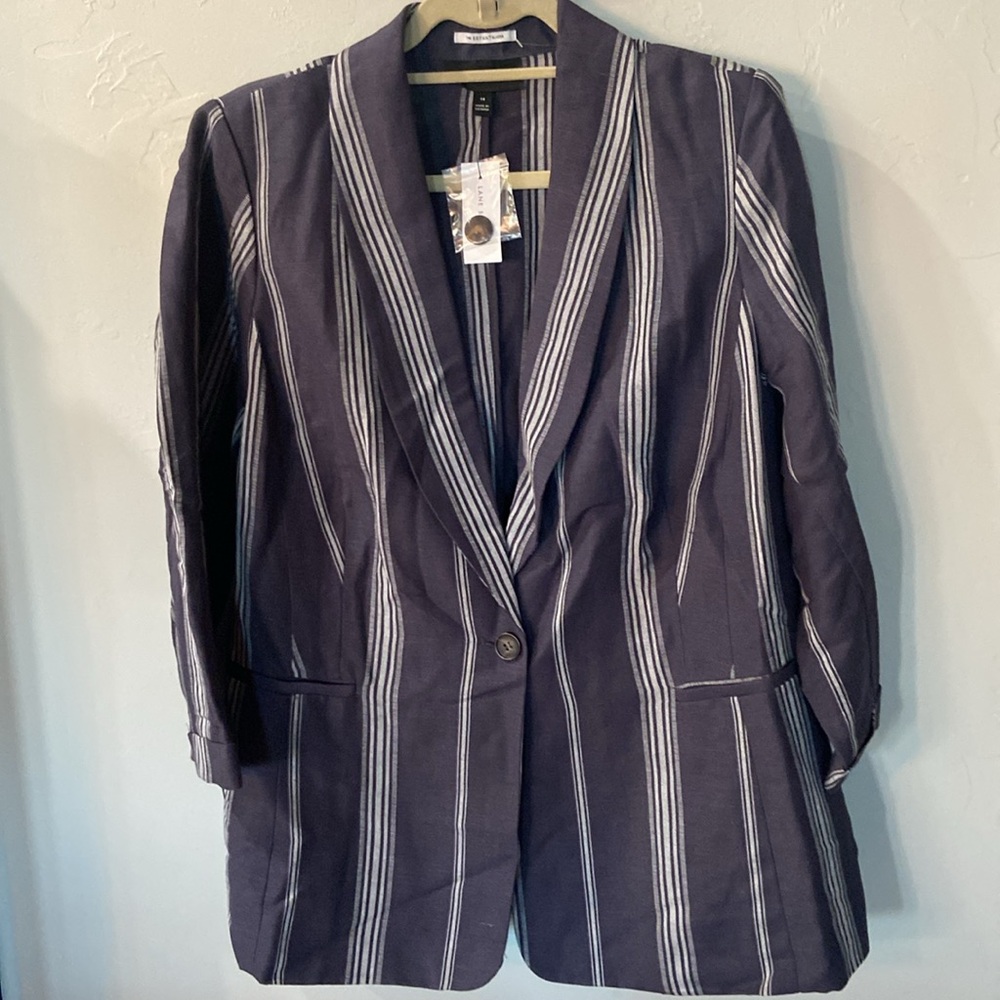 Lane Bryant Striped Blazer Size 14